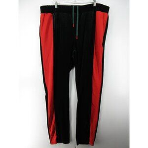Stacy Adams Pants XXXXXL Red Velour Track Colorblock Athleisure NEW
